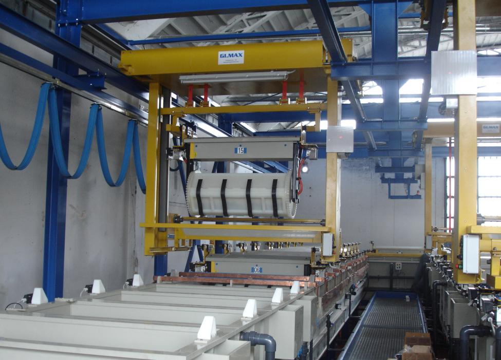 3 gantry crane automatic rotobarrel galvanizing plant 